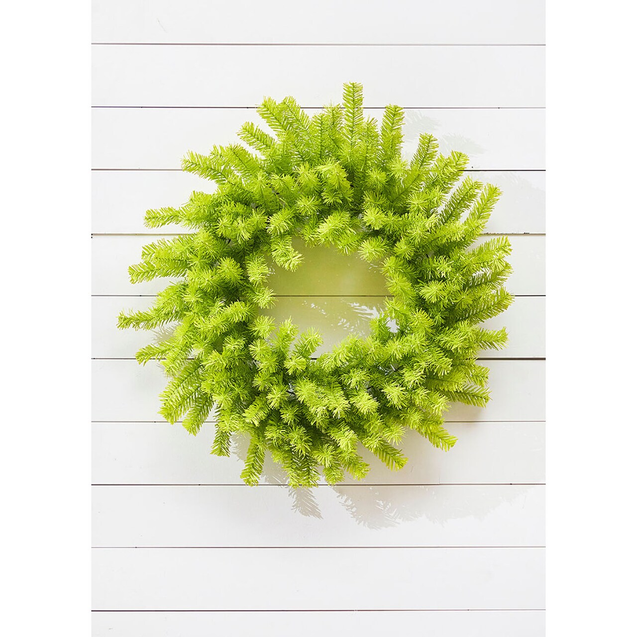 30" Lime Green Wreath Large Decorative Wreath for Front Door, Wall or Seasonal Home Decor